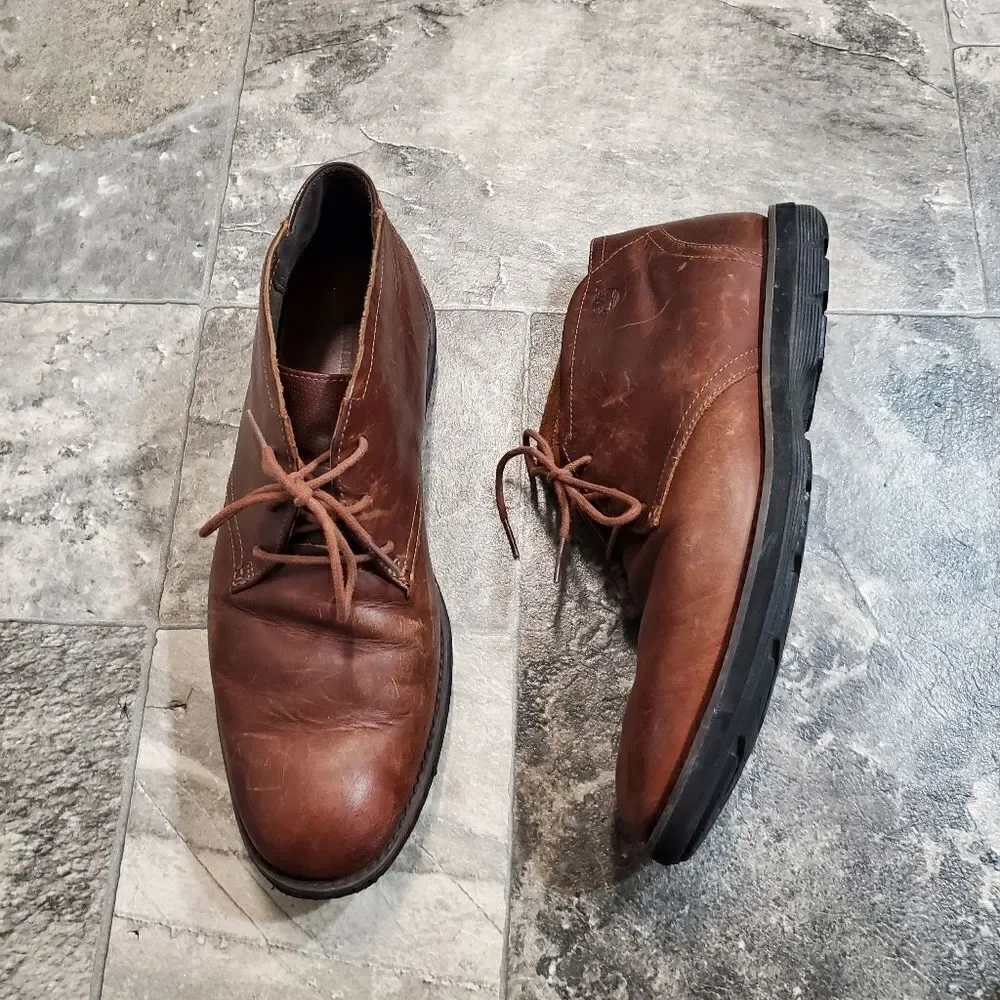 Timberland Earthkeepers Brown Leather Kempton Chukka Dress Business Work Boots 9